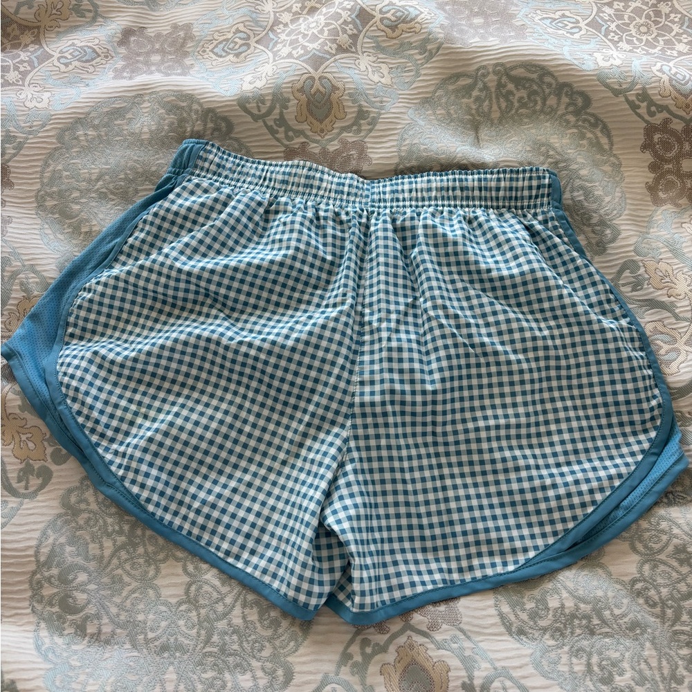 Nike Tempo Shorts - Blue Gingham - Picture 2 of 4